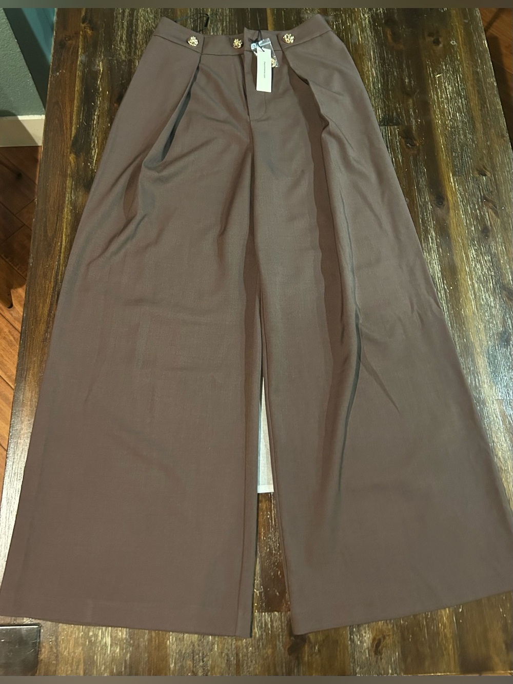 NWT COMMENSE High-Waist Wide-Leg Pants
